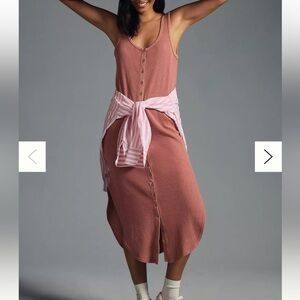 Daily Practice by Anthropologie Button-Front Midi Dress size M